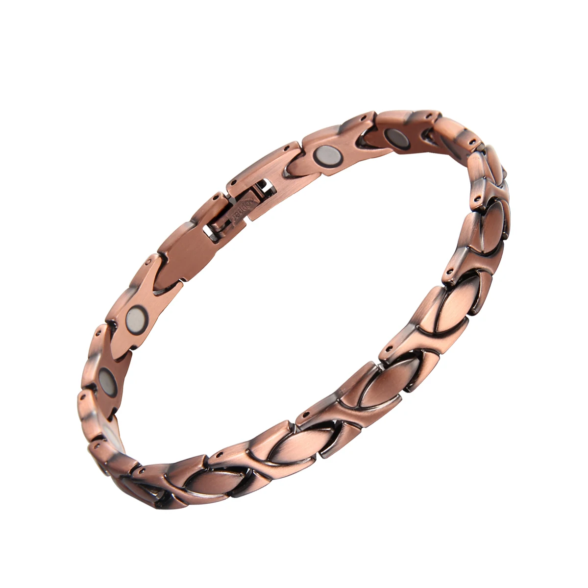 BioMagnetic Jewelry Fashion Classic Magnetic Healing Pure Copper Ring Bracelet For Arthritis Unisex Copper Magnetic Bracelet