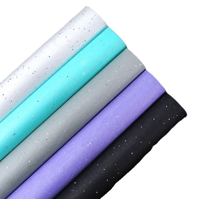 
17 g tissue paper Best price wholesale sequin decoration printing fresh flower wrapping paper Black wrapping paper 