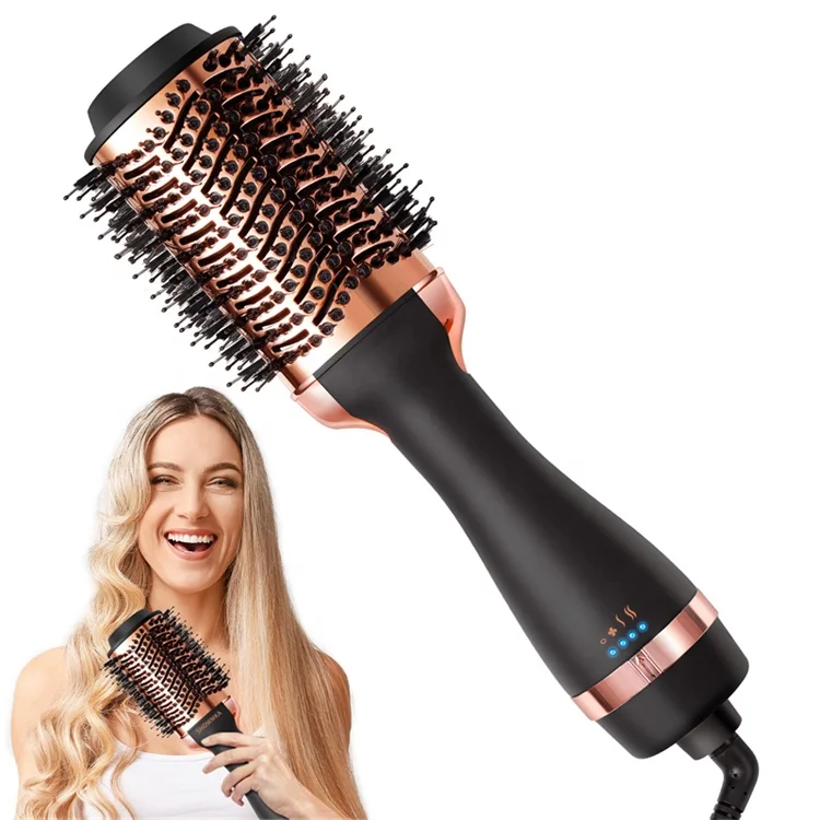 2021 Latest Private label multifunctional 4-in-1 Hair dryer brush Wet and dry brush hot comb
