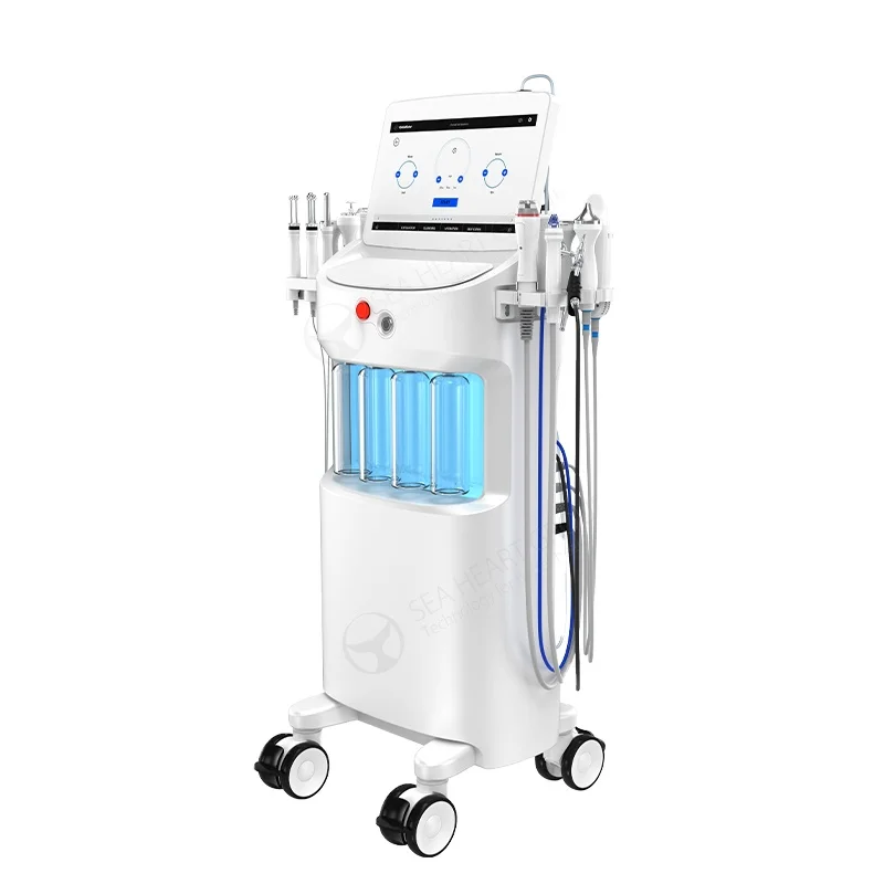 2023 micro current co2 bubble oxgen latest oxylight facial cleaning machines 8 in 1 for skin care rejuvenation