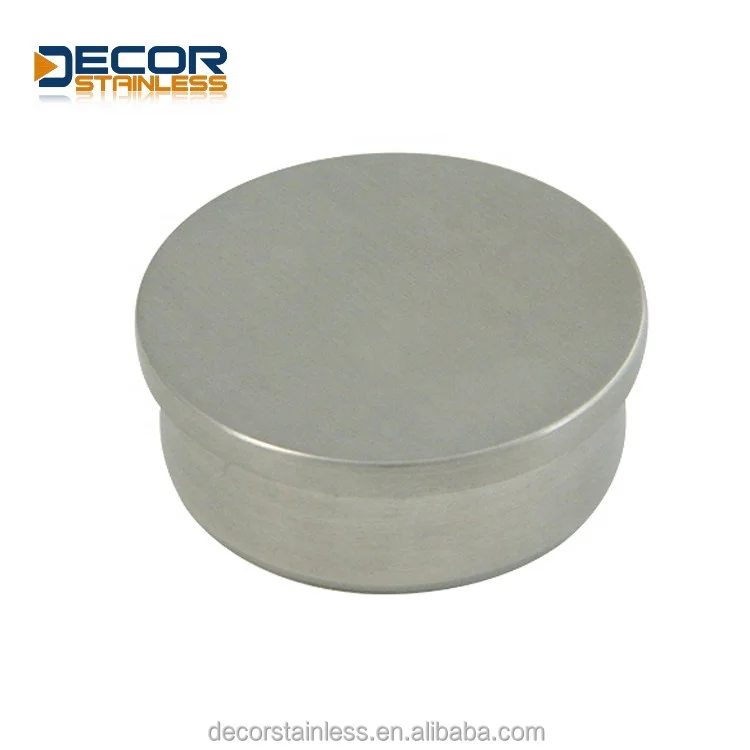 Affordable accessories 316  stainless steel Accessories for Stair Balustrade satin flat end cap
