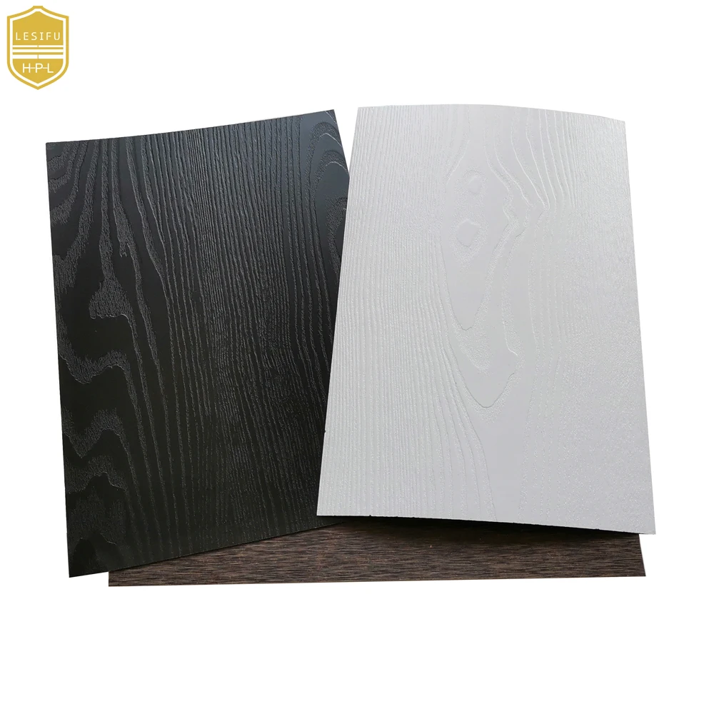 Lesifu hpl 1220x2440 abrasion resistant hpl paper black white oak texture hpl lamin