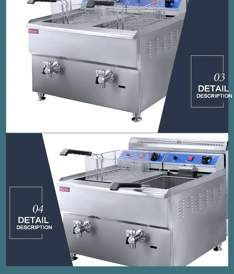 commercial fryers manufacturing chips frying machine Kitchen equipment deep fryer Industry gas fryers