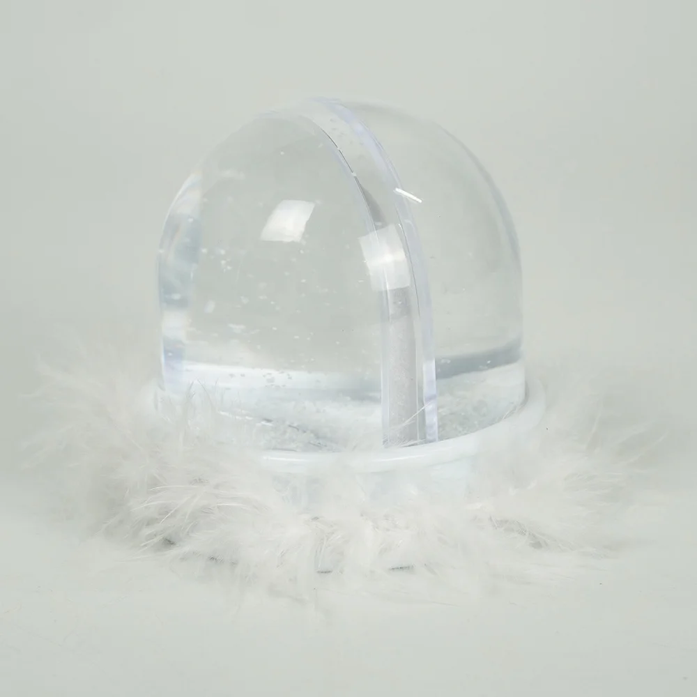Wholesale new Personalized design acrylic water ball picture inserted snow globe with plastic dome