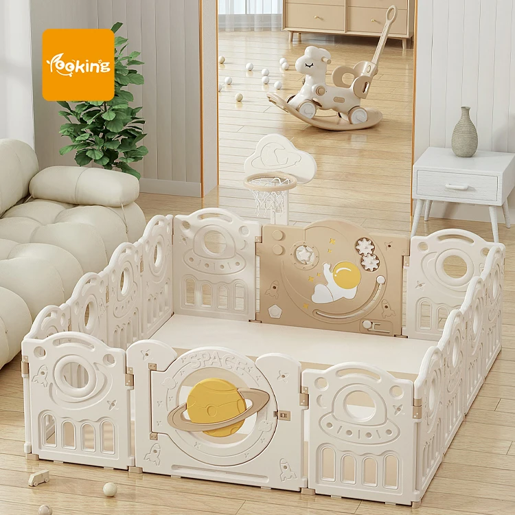 Support Baby Safe Fence Children Playyard Indoor Kids Play Yard Pen Big Size Plastic Baby Playpen Fence For Toddlers