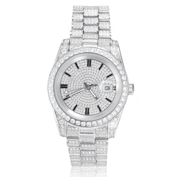 Vvs Iced Out White Moissanite Diamond Bezel Custom Watch For Men And Women