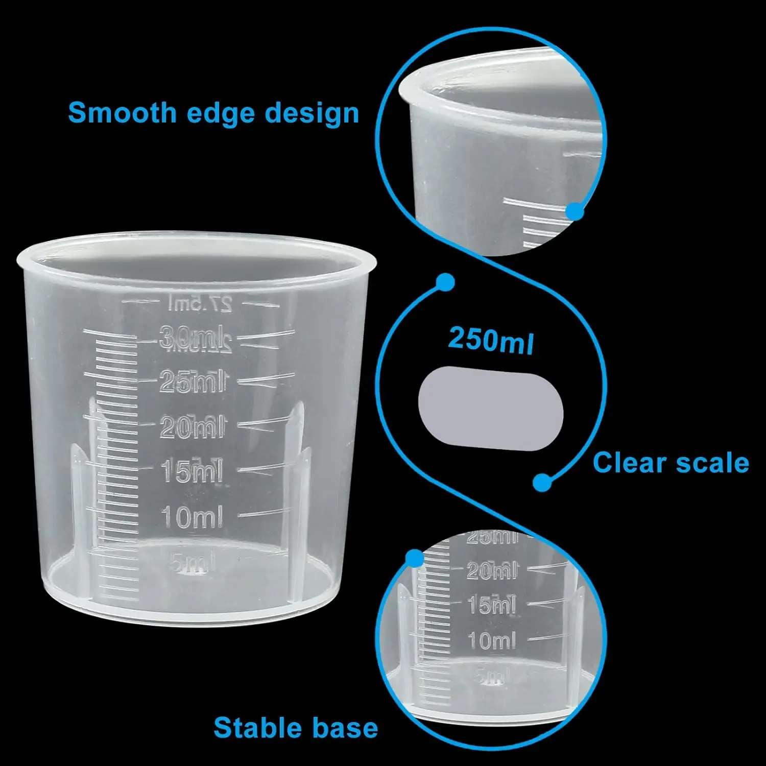 10ml15ml20ml30ml plastic measuring cup measuring cylinder pp with scale medicine cup Laboratory Tool