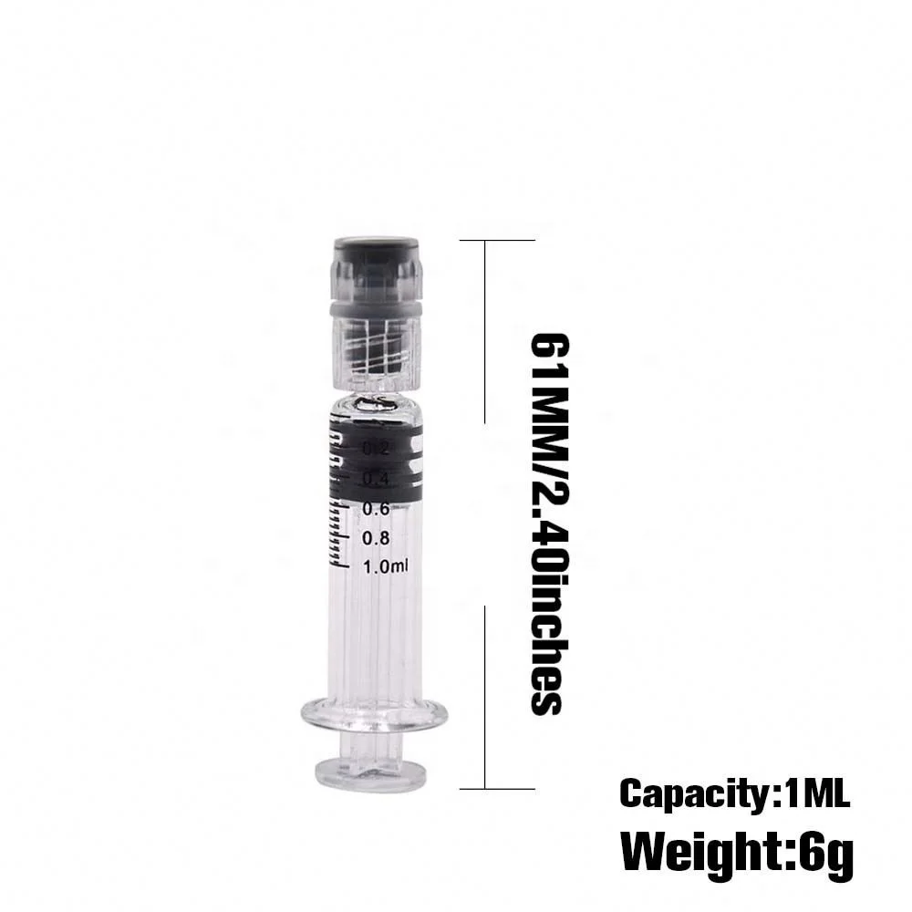 Empty 0.5Ml 1Ml Luer Lock Glass Syringe Luer Lock Syringe With Packaging