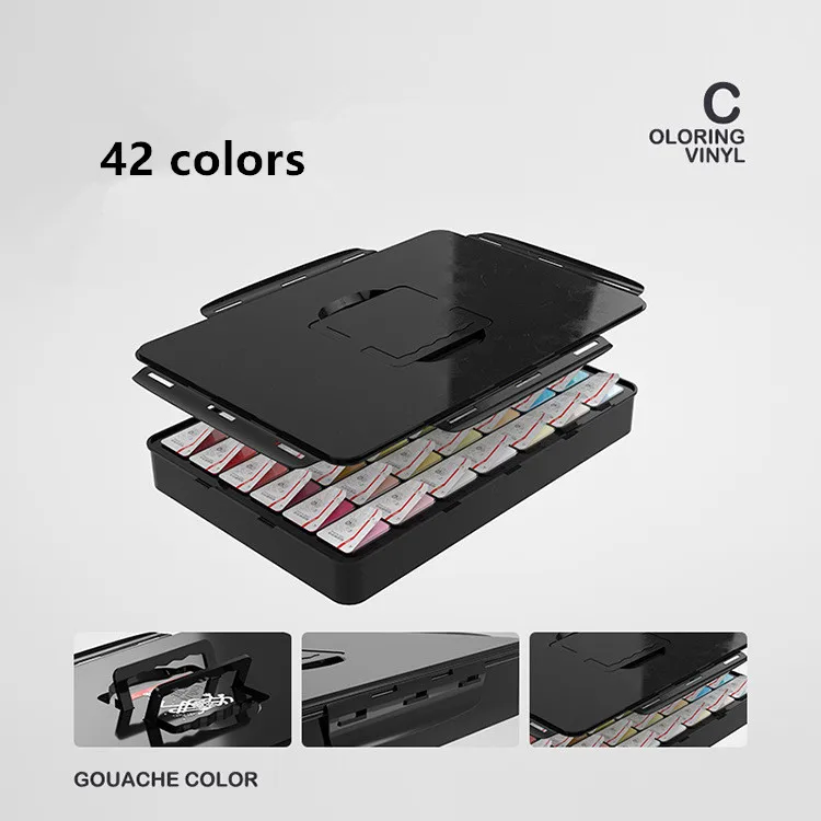 Набор для профессиональной гуаши, 18, 24, 42 цвета, 30 мл, 40 мл, 80 мл, набор для детской гуаши