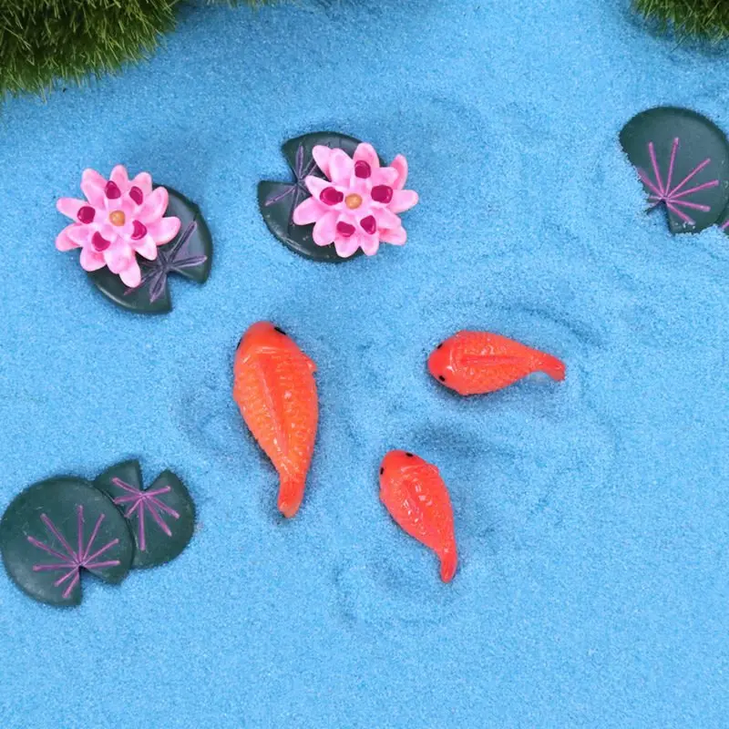 Hot Sale Mediterranean Style Red Fish Resin Crafts Landscape Aquarium Ornaments Creative Fish tank Decorative gifts