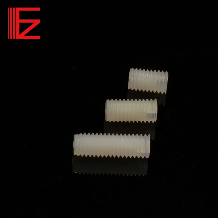 M3 M4 M5 white Nylon screw insulation slotted headed plastic screw set screw