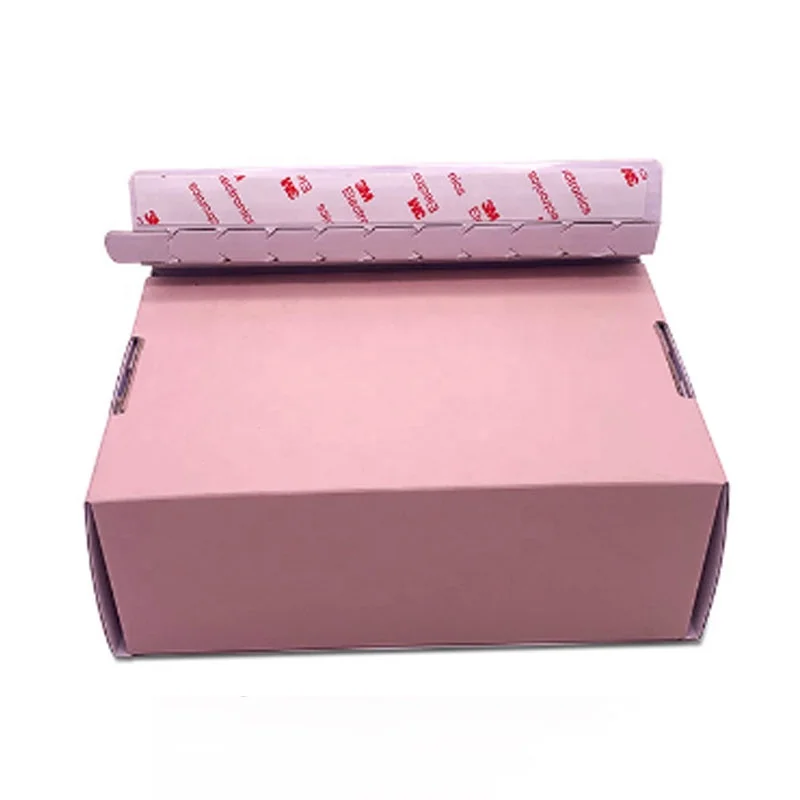 Hot Sale Shipping Box Pink Corrugated Mailer Box Of Pink Packaging Box With Zipper