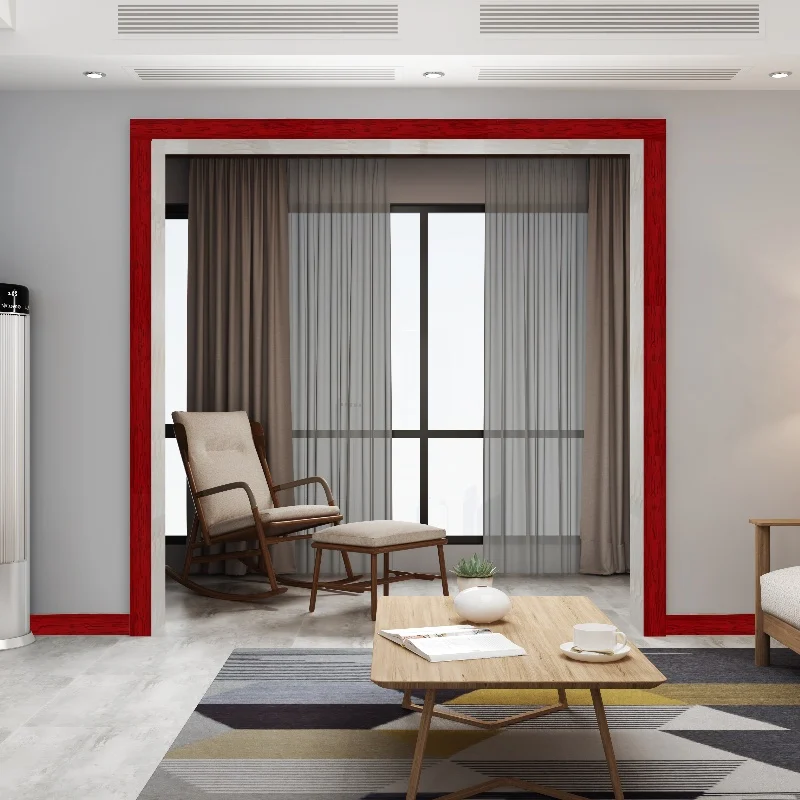 Moisture-Proof Wall Waist Line Waterproof PVC Wood Grain Wallpaper Stripes Pattern Wall Skirting Home Decor Interior Decoration