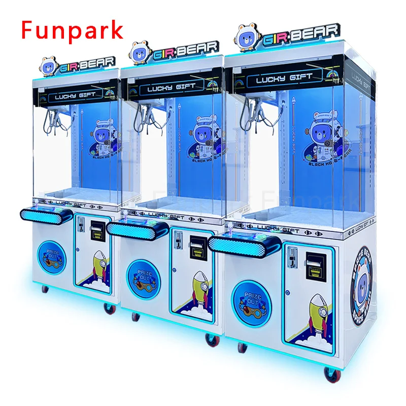 Wholesale Custom Operated Toy Vending Arcade Claw Crane Coin Machine Cheap Bill Operation Doll Claw Machine With Bill Acceptor