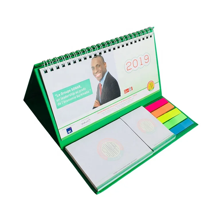 Promotion New Design 2021 Desk Calendar With Colorful Post Sticker Notes