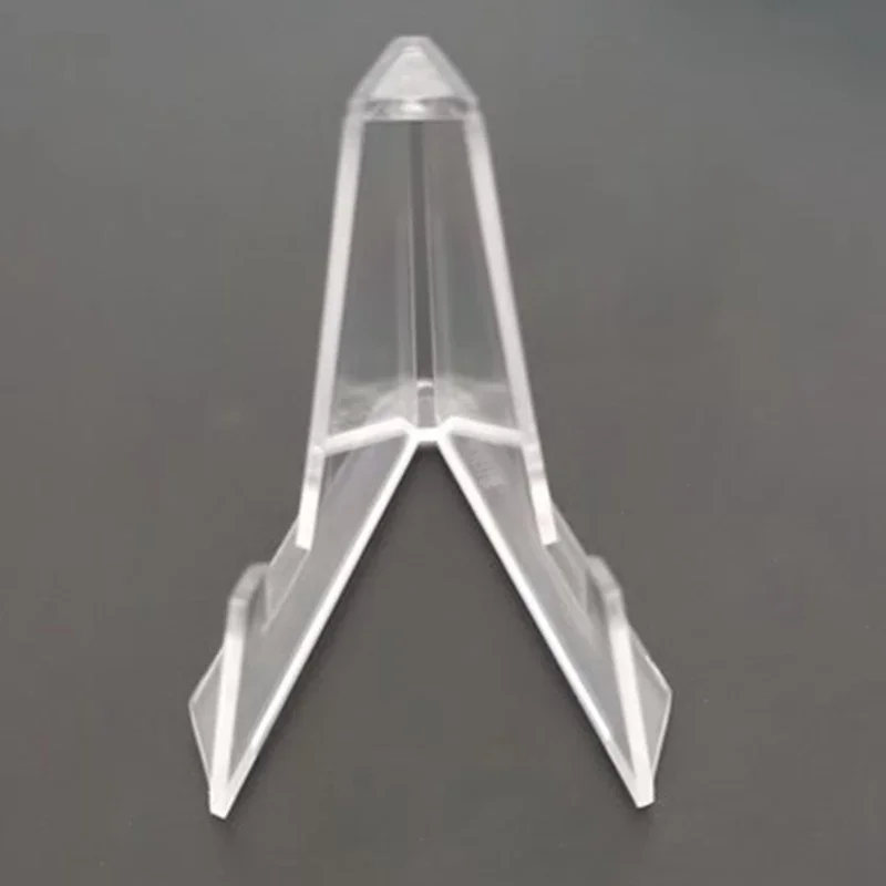 Clear Acrylic Coin Display Stand Holders Small Easel Rack Card Commemorative Challenge Coin Support Capsule Holder