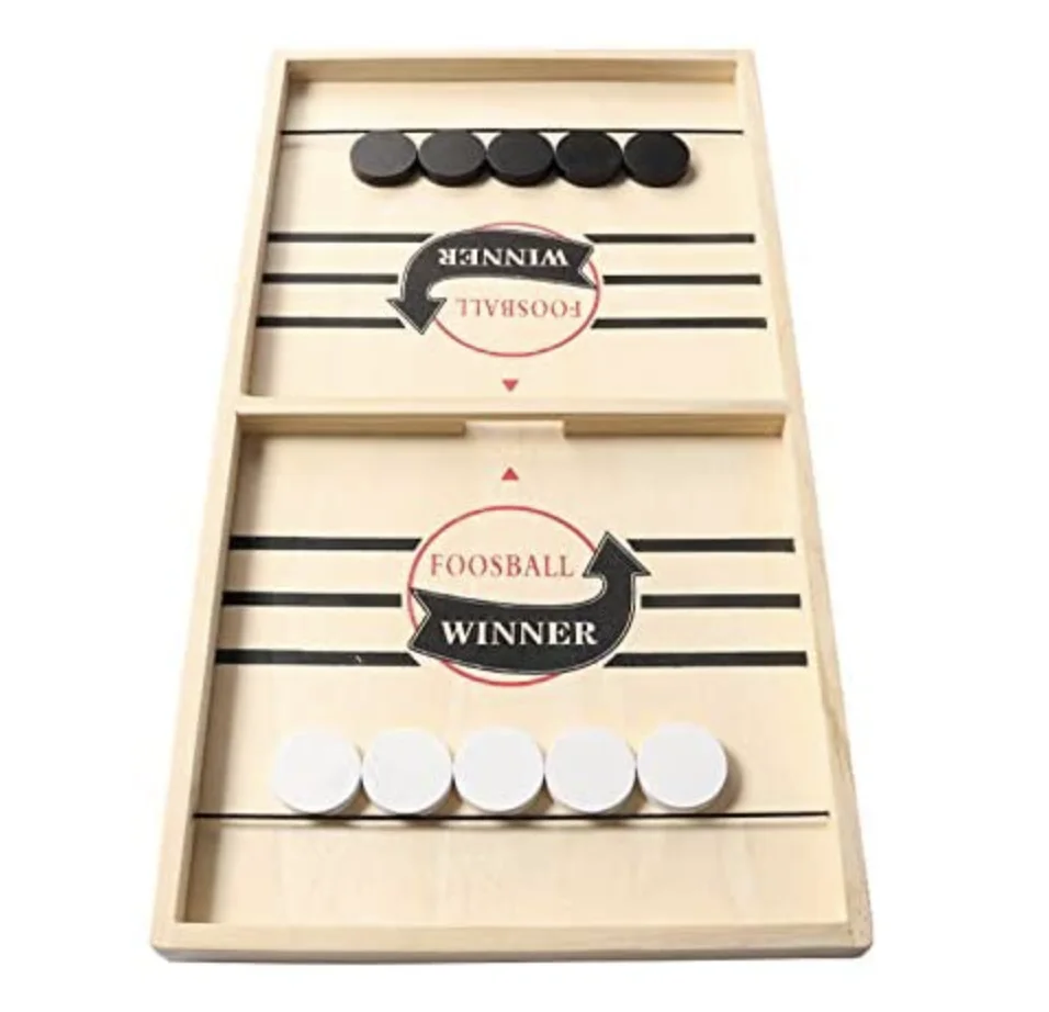 Large Sling Puck Game Foosball Winner Board Game Wooden Hockey Table Game