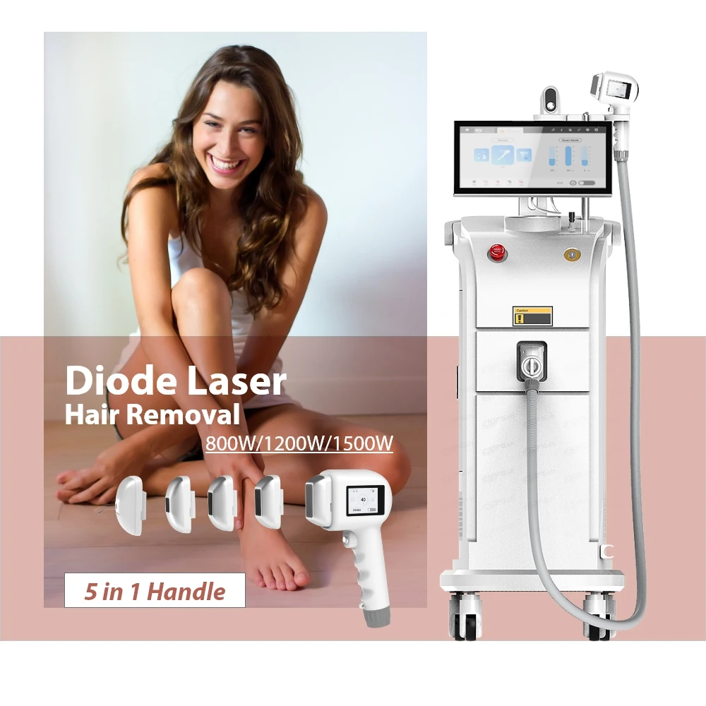 Painless new type 3 wellen dioden laser 808 755 1064 machine