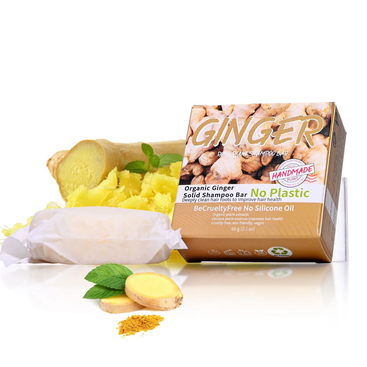 60g Handmade Natural Hot Selling Organic gr argan oil keratin Cinnamon mint rose solid shampoo soap shampoo bar Soap