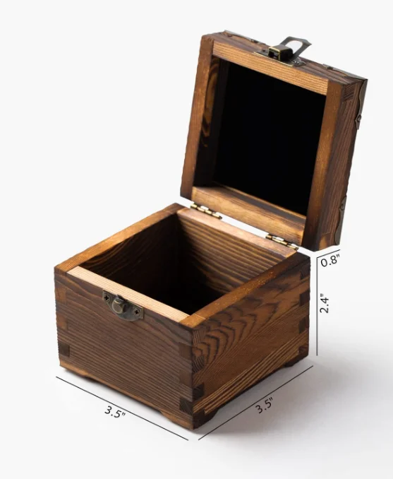 Custom Square Walnut Wood Keepsake Storage Box Wood Craft box Jewelry Gift Storage Box