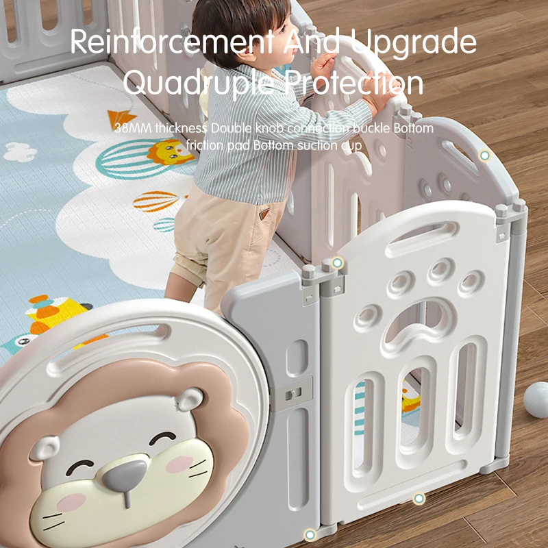 SUPLAYER Customizable OEM Free Samples Plastic Kids Baby Playpen Fence For Playground Indoor