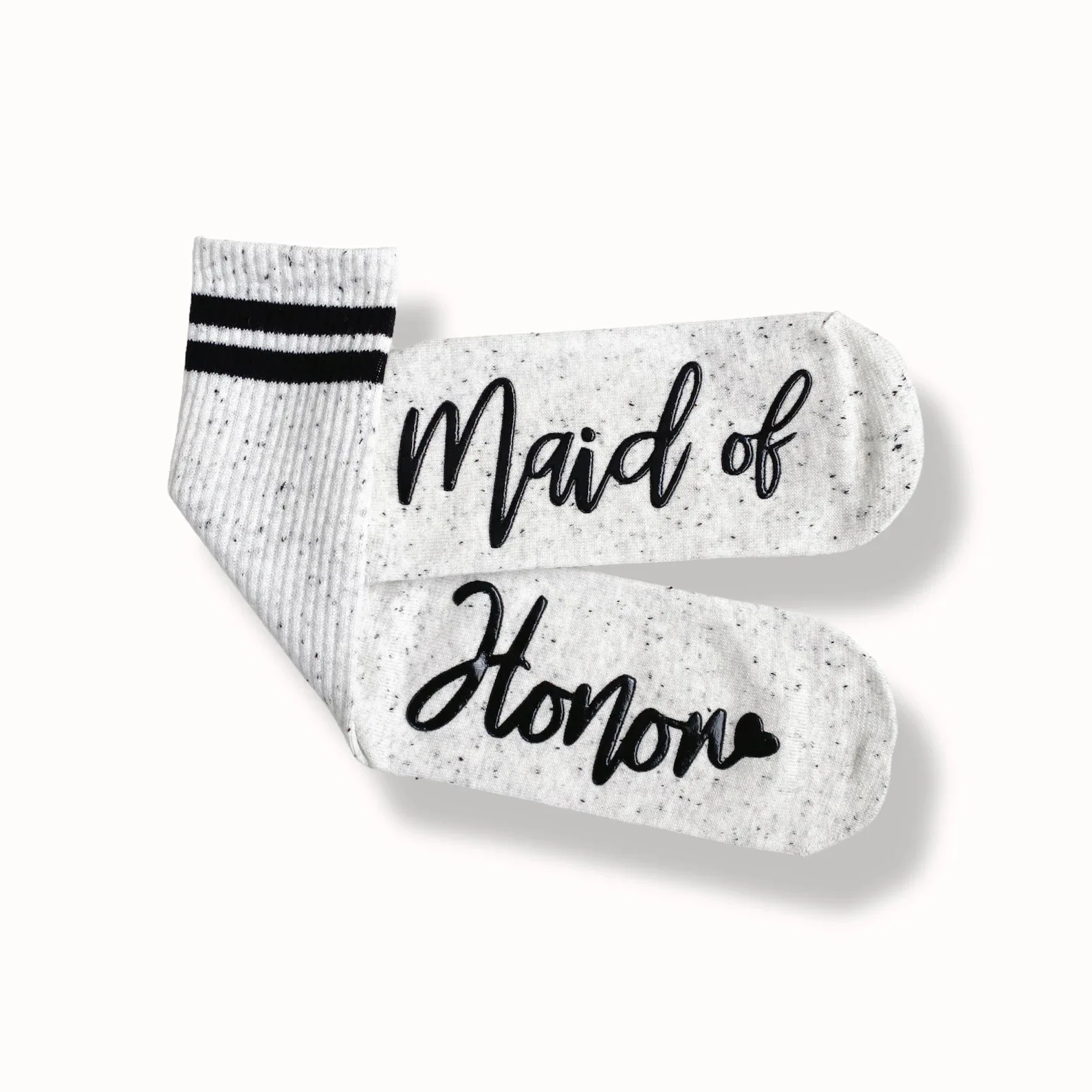 Socksmate Custom letter writing socks funny women anti-slip silicone wedding the bride maid of honor cotton crew cozy game socks