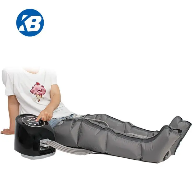 Portable intermittent air pneumatic compression leg foot therapy massager device