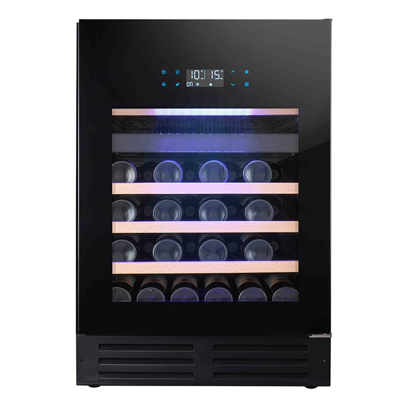 Vinopro High Quality 46 Bottles 145L Compressor Wine Cooler Freestanding Dual Zone Display on Door for Home