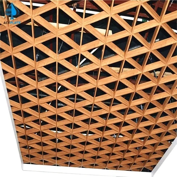 Ceilings underground Mall ACEPLATE Metal Aluminum Square Modern Ornament ceiling Grid Black