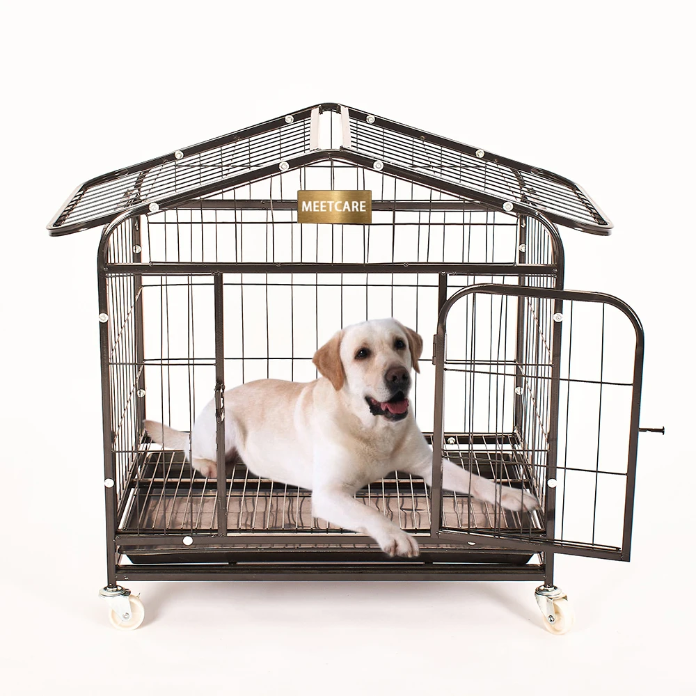 Factory Direct New Design Pointed Roof Wire Design Dog Kennels Cages Metal Cage Dog Cages Metal Kennels For Pets