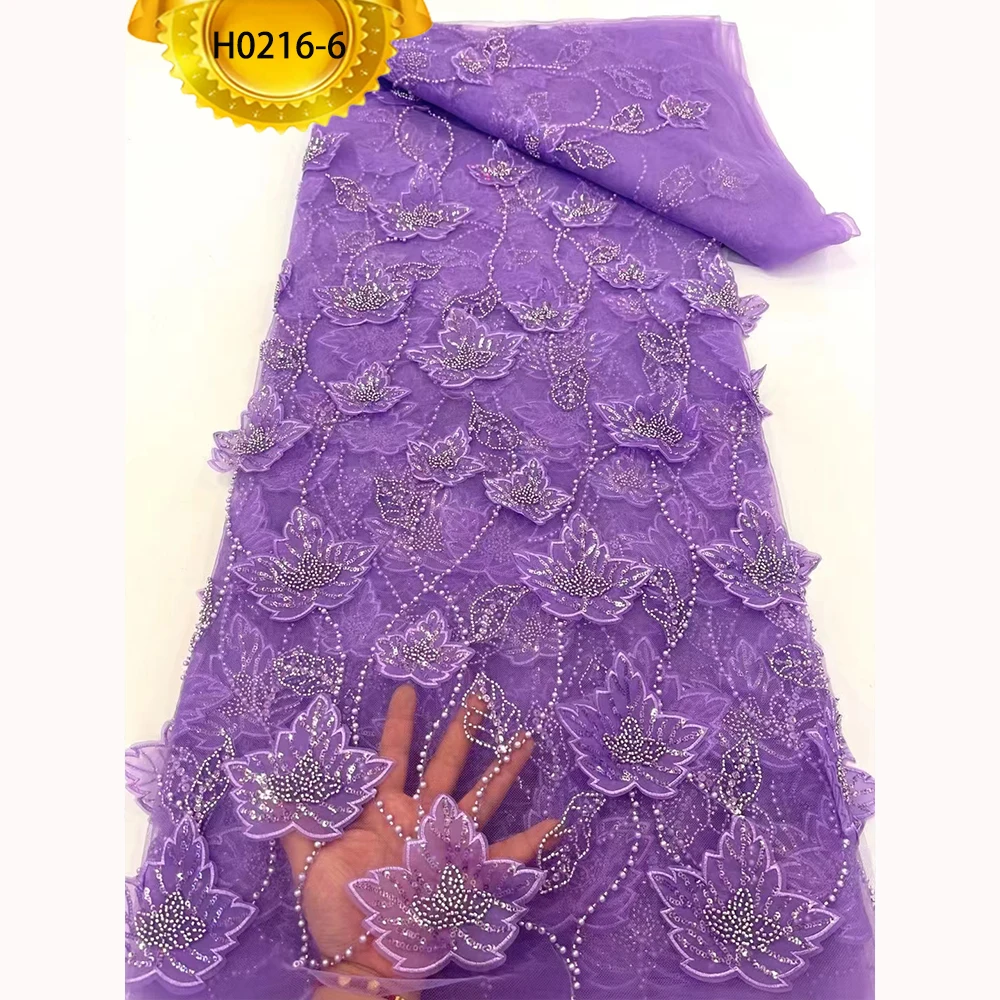H216 Middle East Muslim new embroidery fabric beaded lace african french lace fabric women dress wedding bridal lace Ghana dress