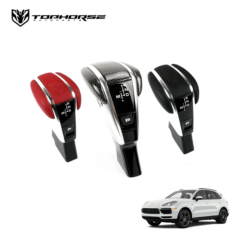 Gear Shift Konb Handball For Porsche Cayenn-e 9YA Shift Lever Handball Carbon Fiber Interior Car Accessory 2018+