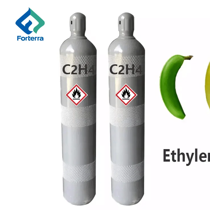 Factory Price High Purity 99.5% Ethylene Gas Tank 40L 47L 50L Liquid C2H4 Ethylene Gas for Fruit Ripening