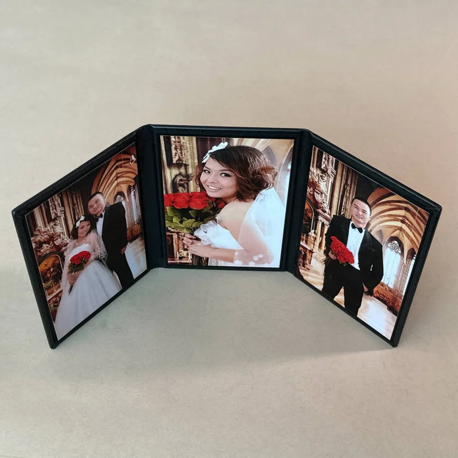 wedding leather linen velvet self adhesive Stick photo frame album book folio