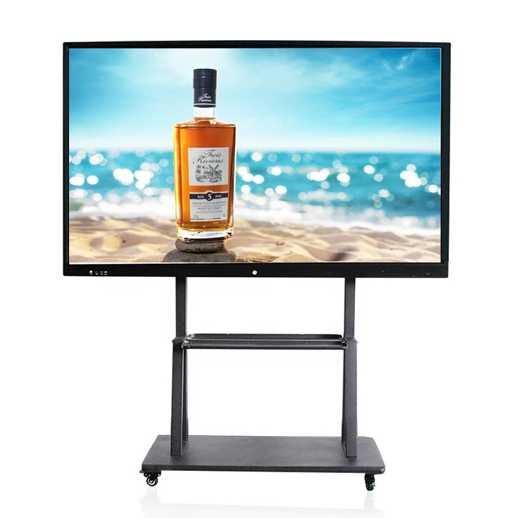 65 Inch smart board 4K LCD digital interactive touchscreen whiteboard for teaching and learning with software system
