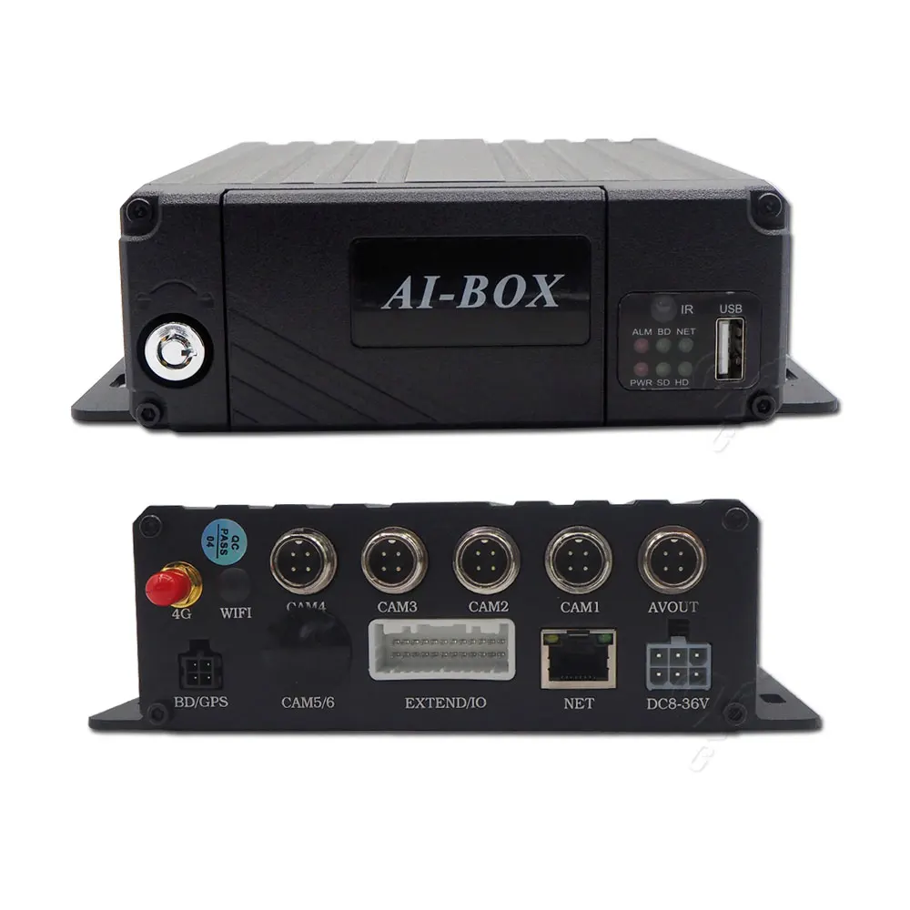 Adas Dms HD 1080p 4CH Mobile DVR Support 4G Wifi GPS MDVR With Car Bus Truck Vehicles Camera Recorder