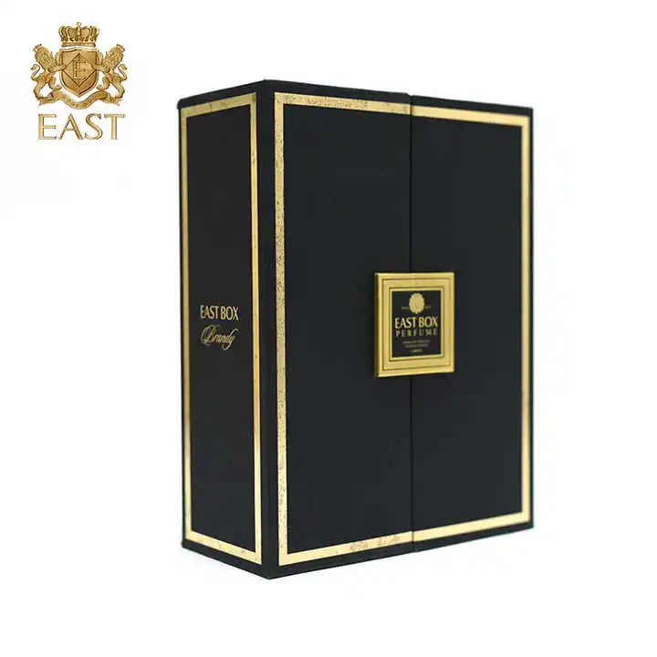 Eastbox Luxury High Quality Embossing Special Box Hard Cardboard Packaging Metallic Perfume Box With Insert