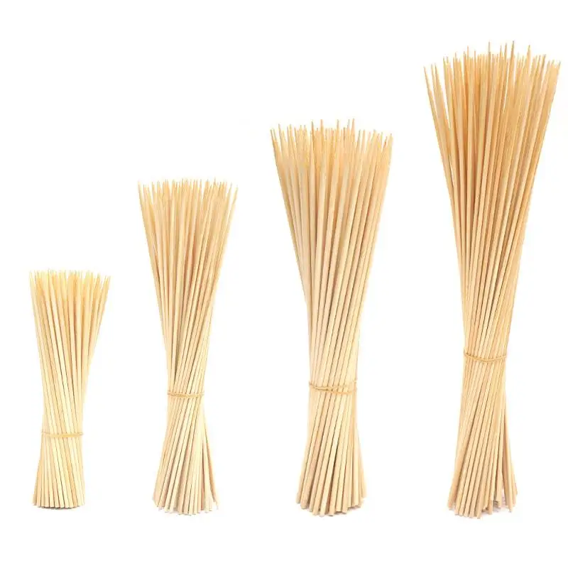 Wholesale Sturdy Bamboo Skewers Wooden Kebab Stick Party Food Outdoor Kitchen Bbq Tools Accessories Garden Supplies