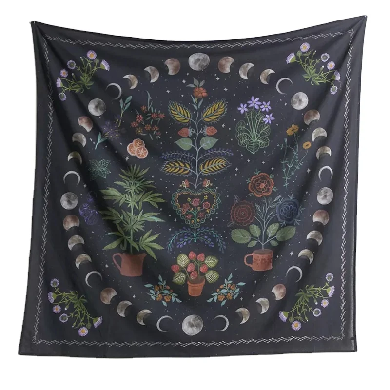 Бестселлер, богемный гобелен для гостиной в стиле хиппи, с изображением Луны и звезды, мандала