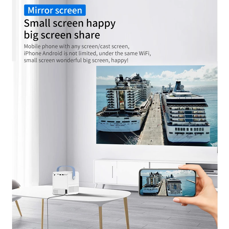 4K 3D Smart Android Мини карманный проектор Led DLP портативный Wifi проектор для смартфона планшета мобильного телефона ПК