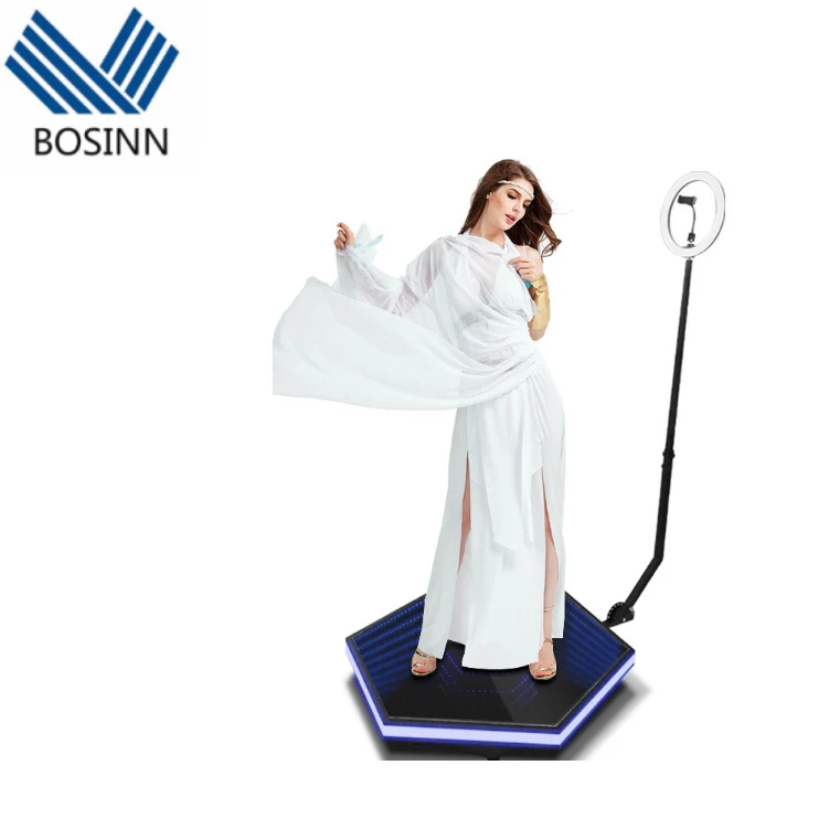 GOGO Stage Lighting Color Stand 360 Photo Booth Rotary Dance Stick Fotografia Camera Point Jump Photography Platform