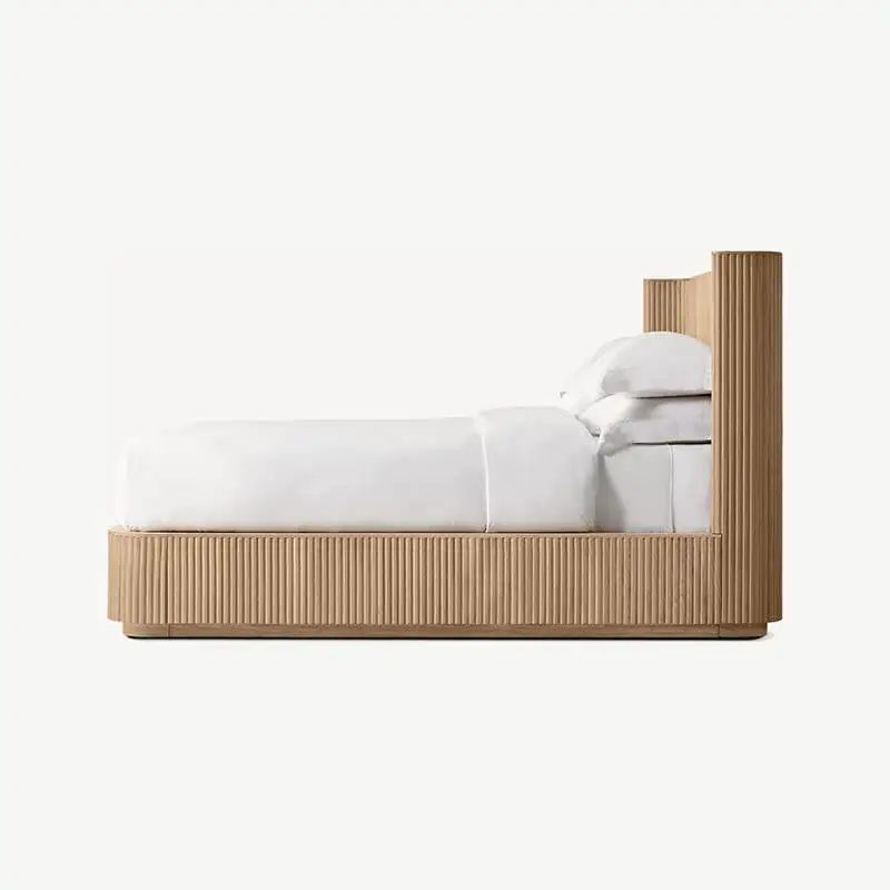 SMC-14 Modern Design Luxury Wooden Queen Bed Frame King Size Bedding Sheltered Bed