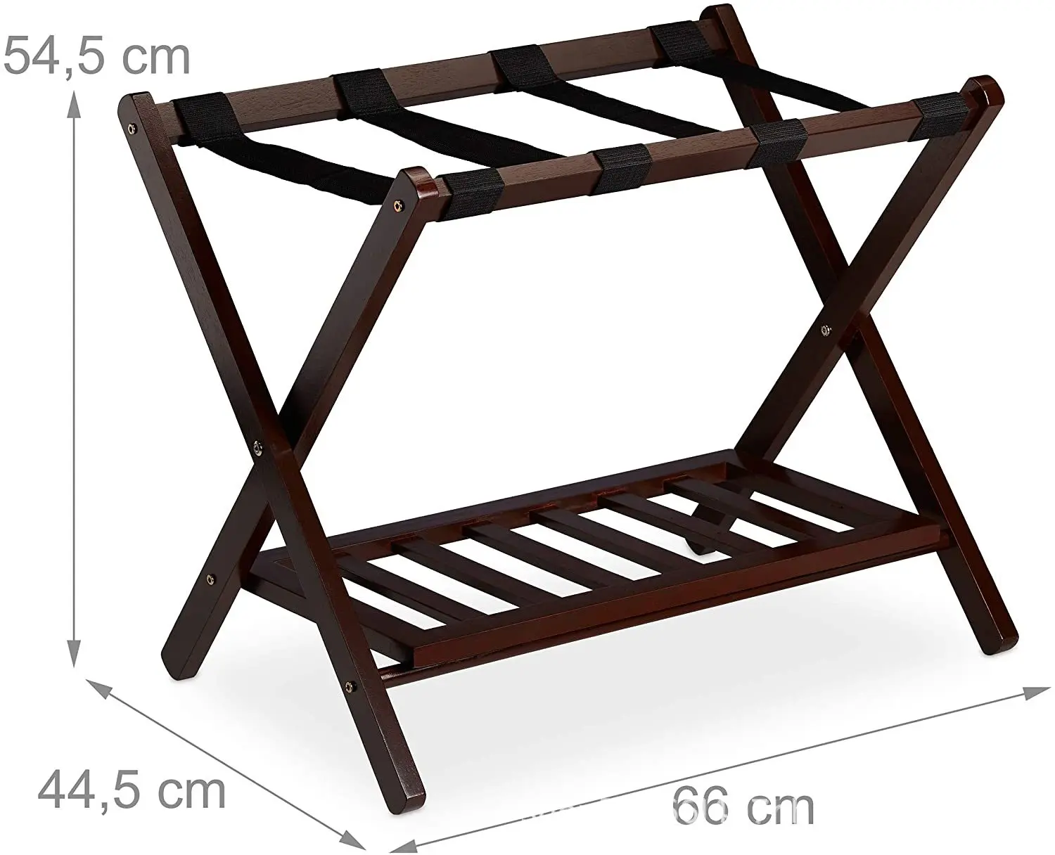 Suitcase Stand Wood Folding Luggage Rack Hotel Storage Foldable Luggage Rack Stand for Guest Room Wooden Luggage Rack with shelf