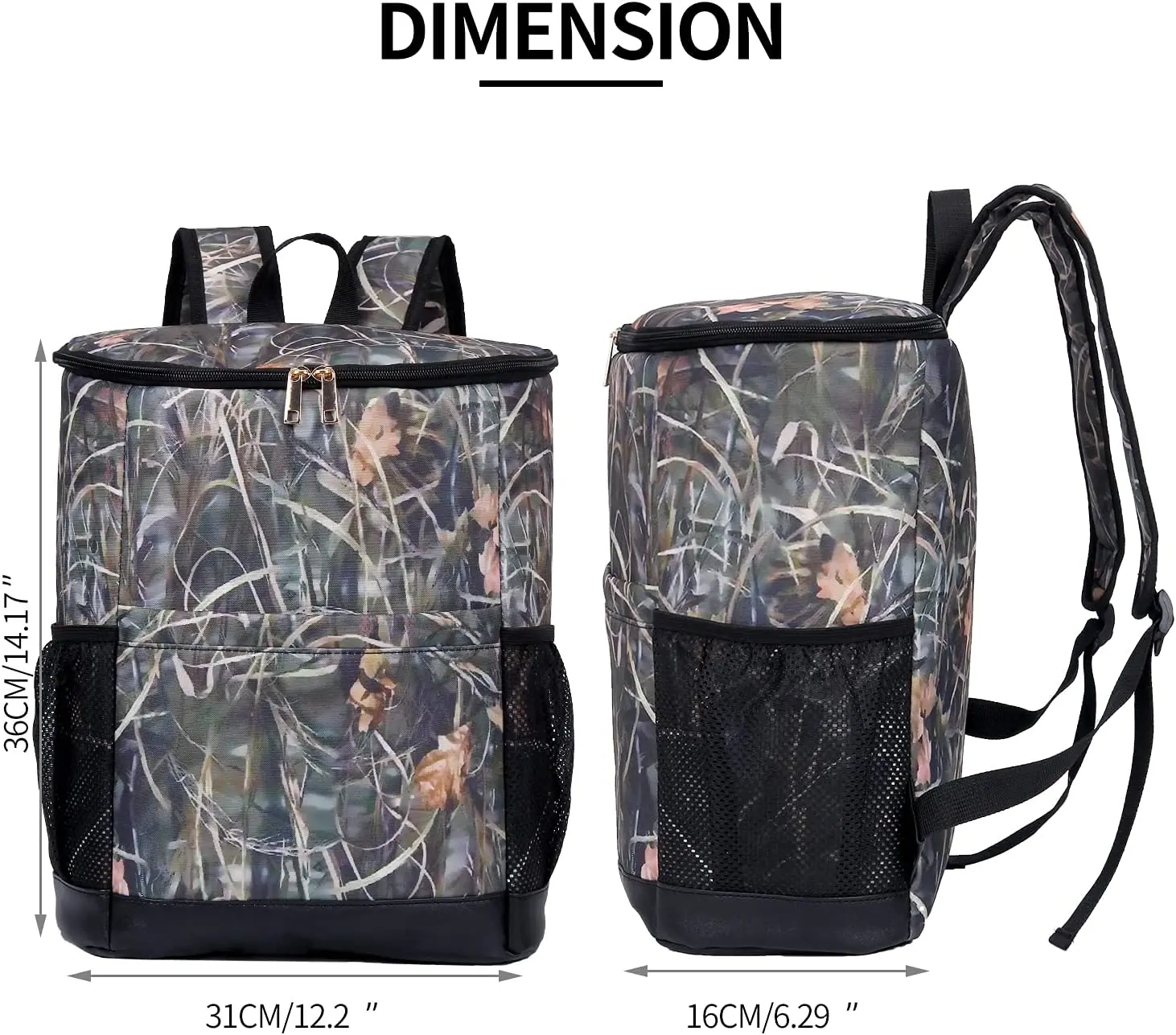 30 liter large women waterproof nylon lunch cooler backpack bag 24Can soft insulated hiking camping picnic backpack