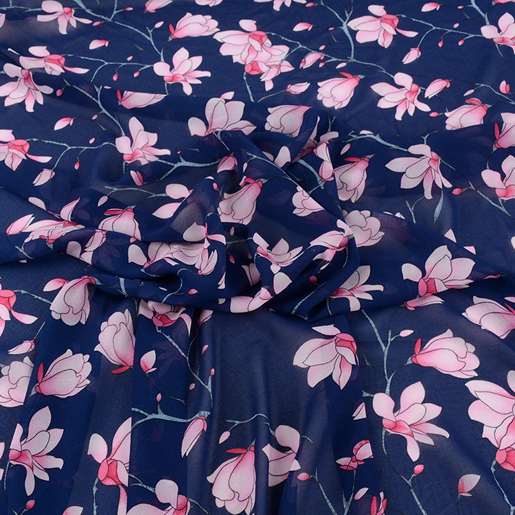 spring floral chiffon fabric