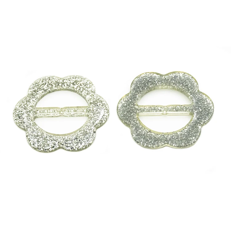 Оптовая продажа 30 мм пластиковый цветок формы шарф юбки смолы пряжка