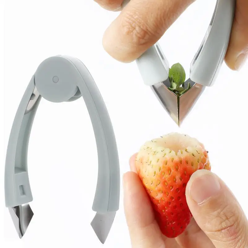 Stainless Steel Strawberry Huller Stem Remover Potato Pineapple Tomato Corer Fruits and Vegetables Eye Peeler Kitchen Gadget