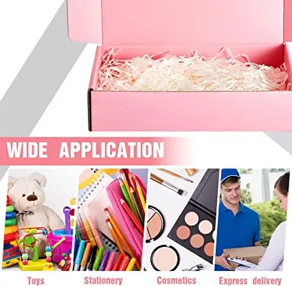 OEM  Recyclable Corrugated Paper Box Foldable Personalized Custom Logo Printed Pink Shipping Paper Boxes Mailer Box