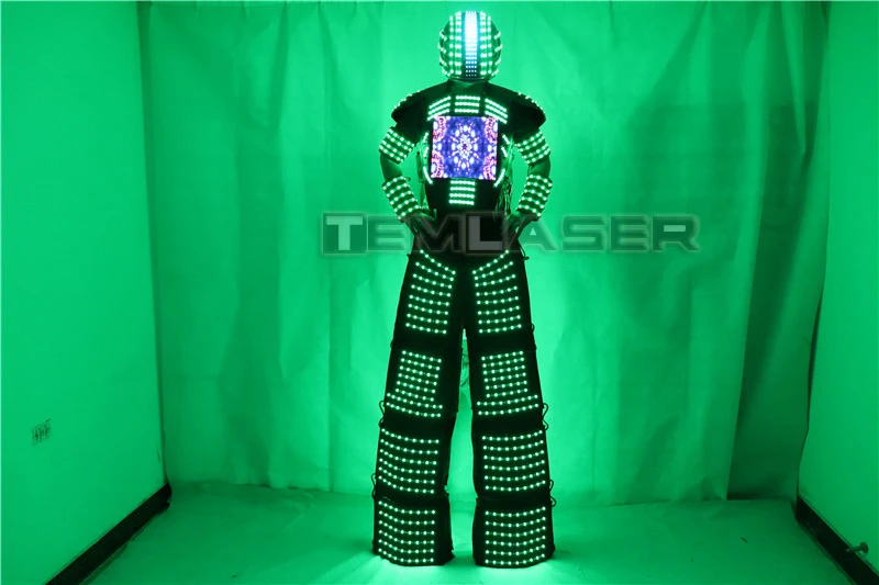 LED Stilts Walker LED Light Robot Costume  Traje de Robot Clothing event kryoman costume led disfraz de robot