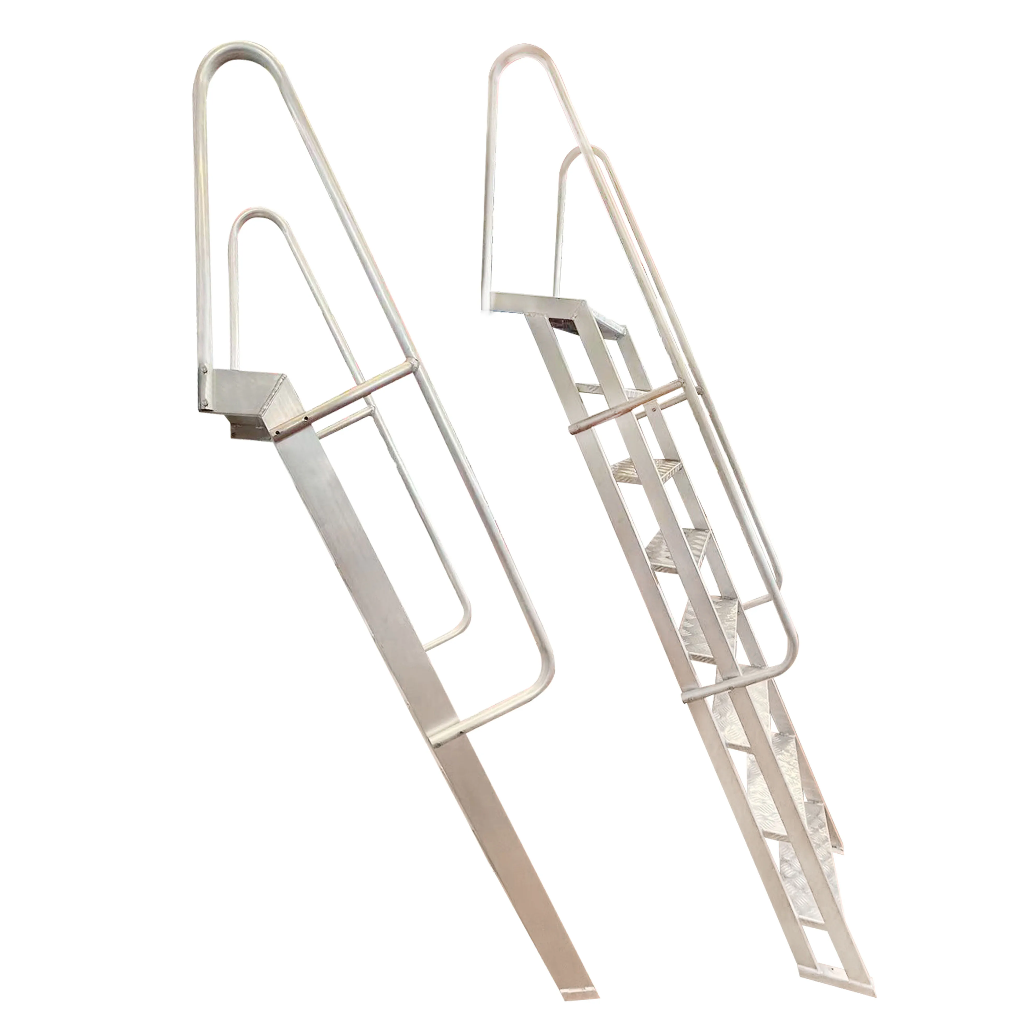Modern Design Double-Column Aluminium Alloy Insulation Ladder Stair Climber Portable Walkways with Handrail and Ladder Stools